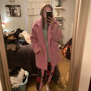 bubble gum pink coat
